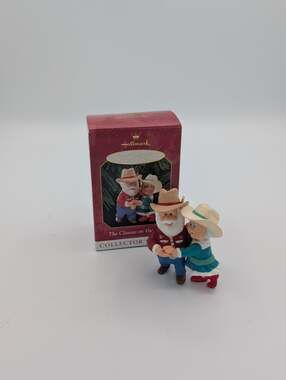 Hallmark Keepsake The Clauses on Vacation Tree Ornament Dancing Cowboys MIB VTG